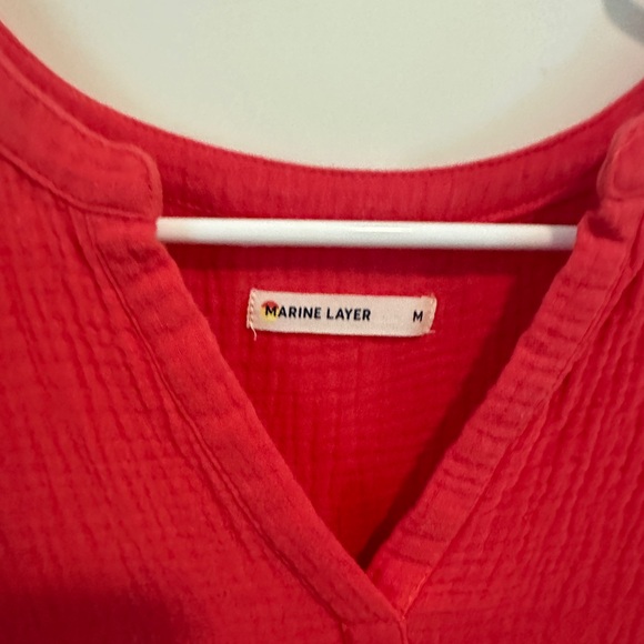 Marine Layer Jamie Crinkle Gauze Mini Dress M - Picture 7 of 9